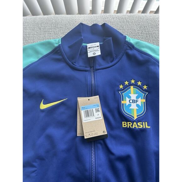 Nike Dri-FIT Brazil Strike 2024 Men's Size M Anthem Soccer Jacket - Picture 4 of 8